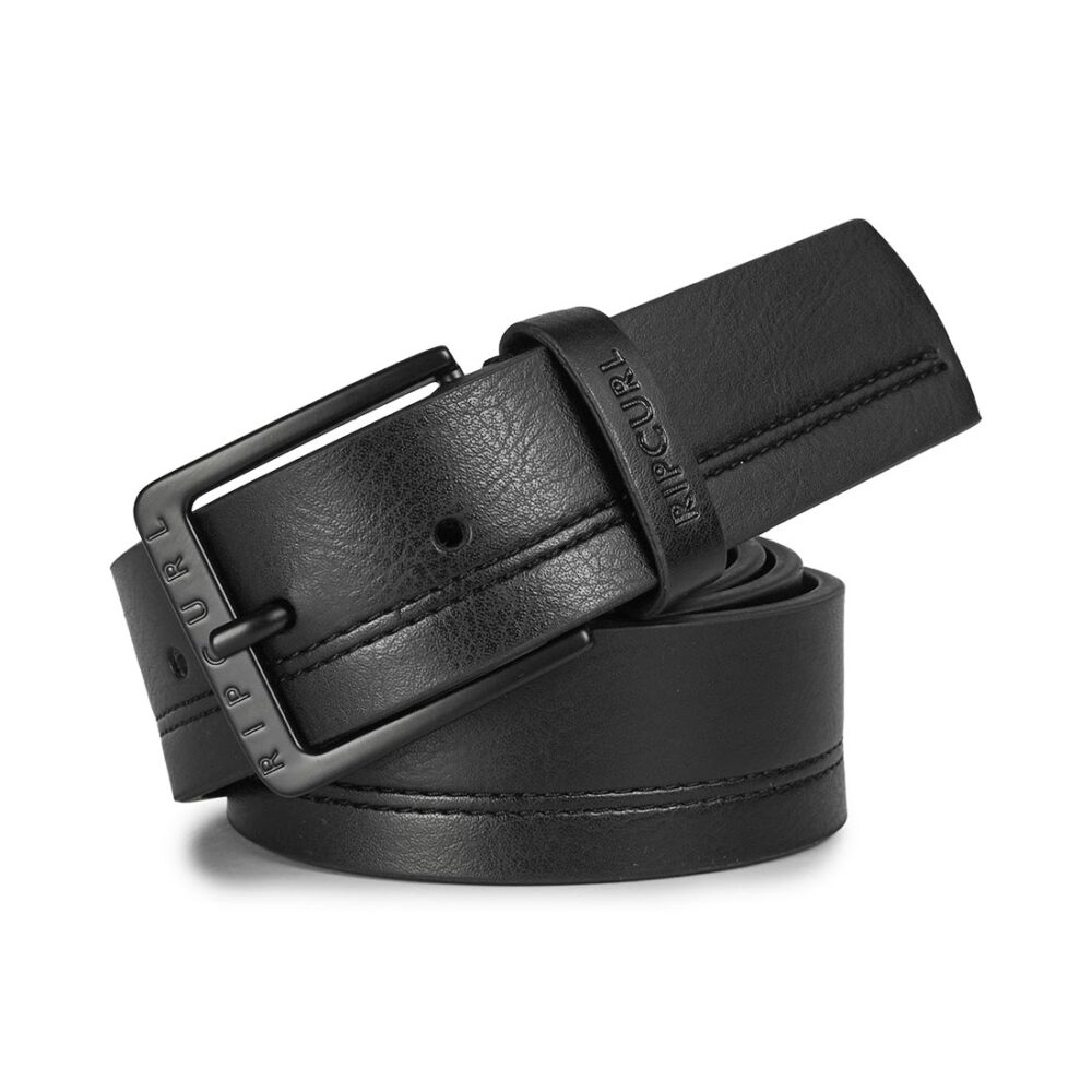 Rip Curl Double Stitch PU Belt - Black