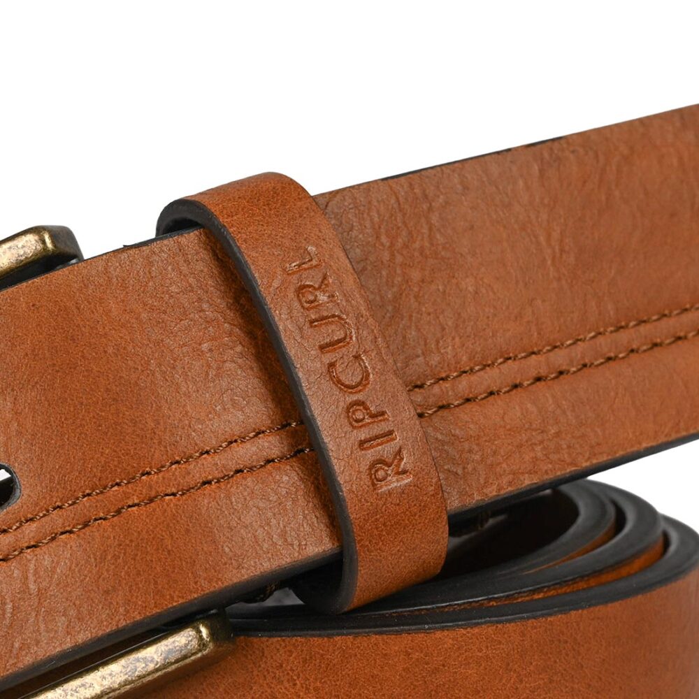 Rip Curl Double Stitch PU Belt - Brown