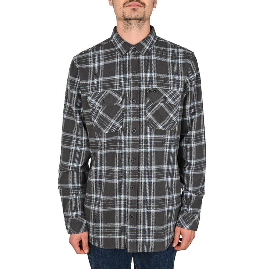 Rip Curl Griffin Flannel L/S Shirt - Washed Black