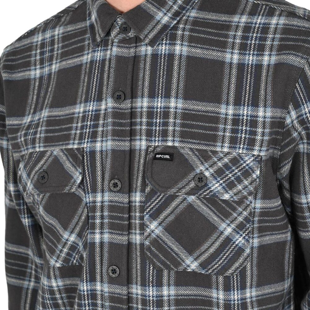 Rip Curl Griffin Flannel L/S Shirt - Washed Black