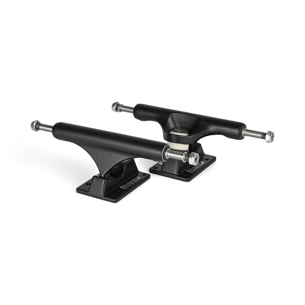 Slappy Hollow Lights Ultra Low Inverted Skateboard Trucks (Pair) - Matte Black/Black Gold