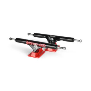 Slappy ST1 Hollow Inverted Curb Killer II 10.5" Skateboard Trucks (Pair) - Black/Red
