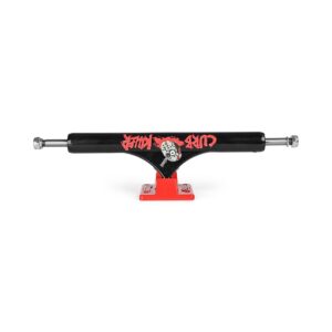 Slappy ST1 Hollow Inverted Curb Killer II 10.5" Skateboard Trucks (Pair) - Black/Red