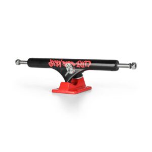 Slappy ST1 Hollow Inverted Curb Killer II 10.5" Skateboard Trucks (Pair) - Black/Red