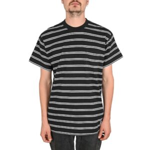 Tired Stamp Striped Pocket S/S T-Shirt - Black