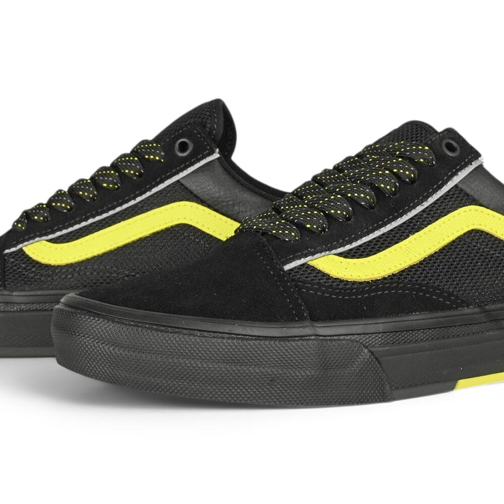 Vans Old Skool Wafflecup Skate Shoes - Reflective Black/Lime