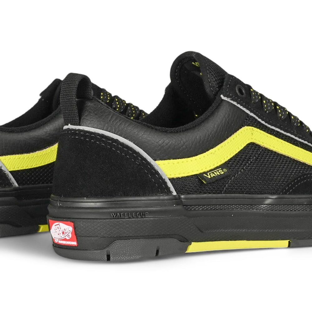 Vans Old Skool Wafflecup Skate Shoes - Reflective Black/Lime