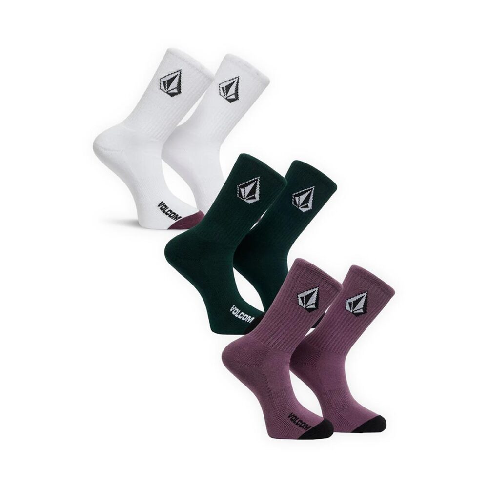 Volcom Full Stone Mix Socks 3 Pack - Multi (AW26)