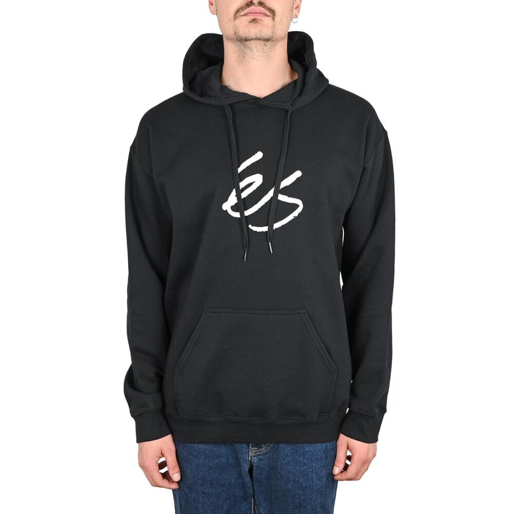 eS Script Pullover Hoodie - Black/White