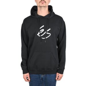 eS Script Pullover Hoodie - Black/White