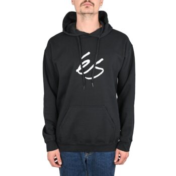 eS Script Pullover Hoodie - Black/White