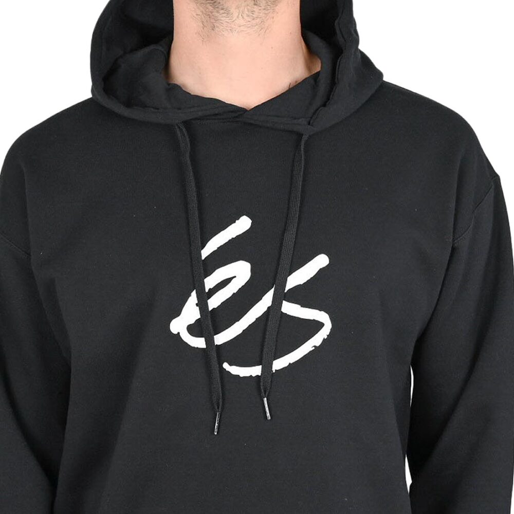 eS Script Pullover Hoodie - Black/White