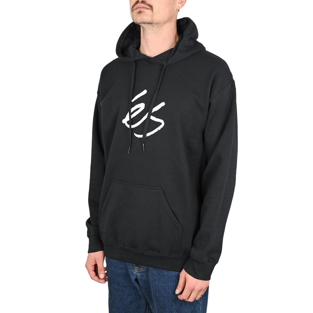 eS Script Pullover Hoodie - Black/White
