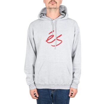 eS Script Pullover Hoodie - Grey/Red