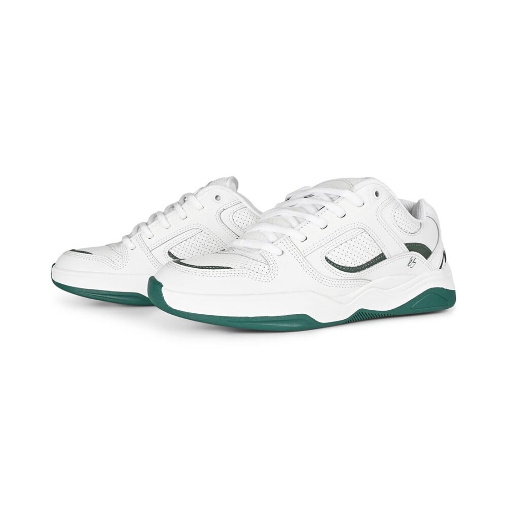 eS TJ Rogers Skate Shoes - White/Green