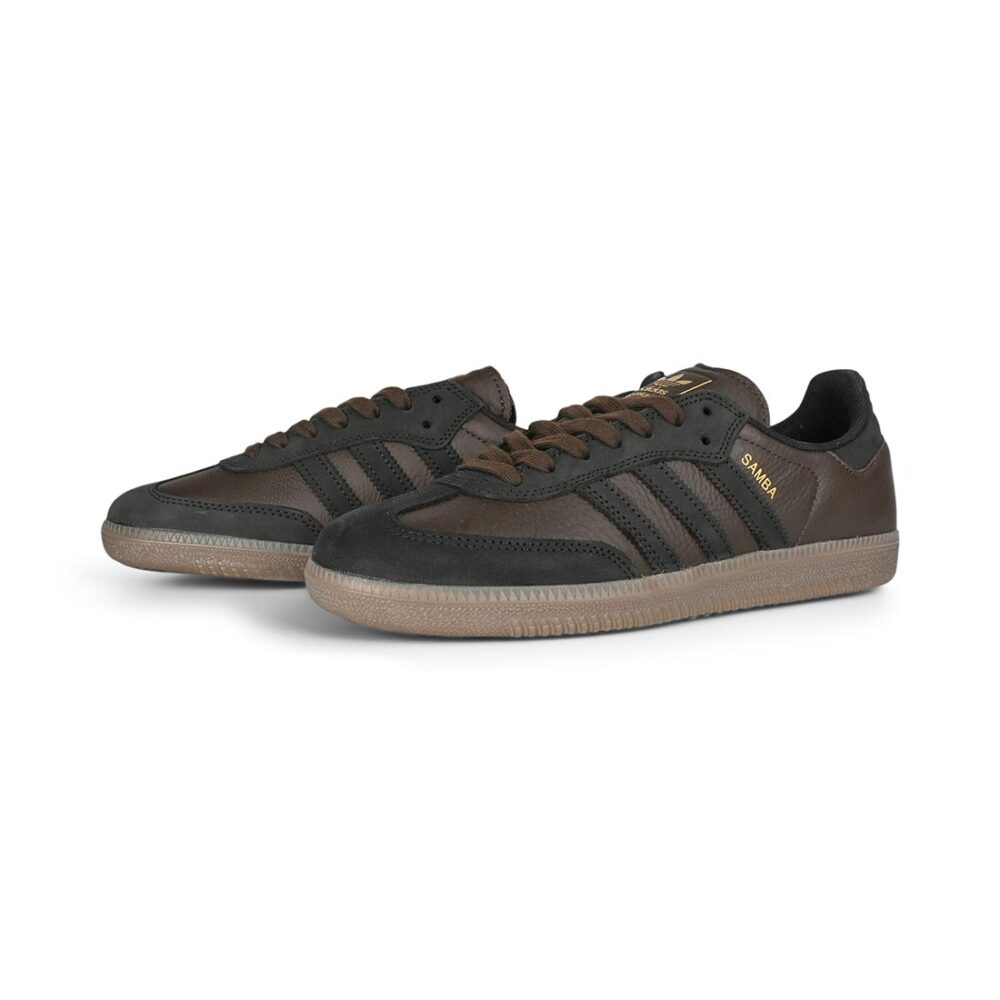 Adidas Samba ADV Skate Shoes - Dark Brown/Black/Gum