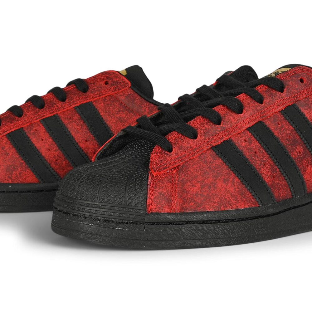 Adidas Superstar ADV Skate Shoes - Better Scarlet/Black/Gold Metallic