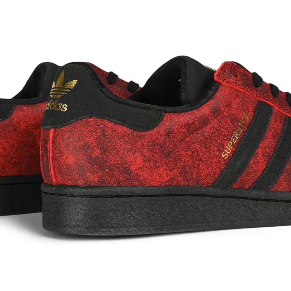 Adidas Superstar ADV Skate Shoes - Better Scarlet/Black/Gold Metallic