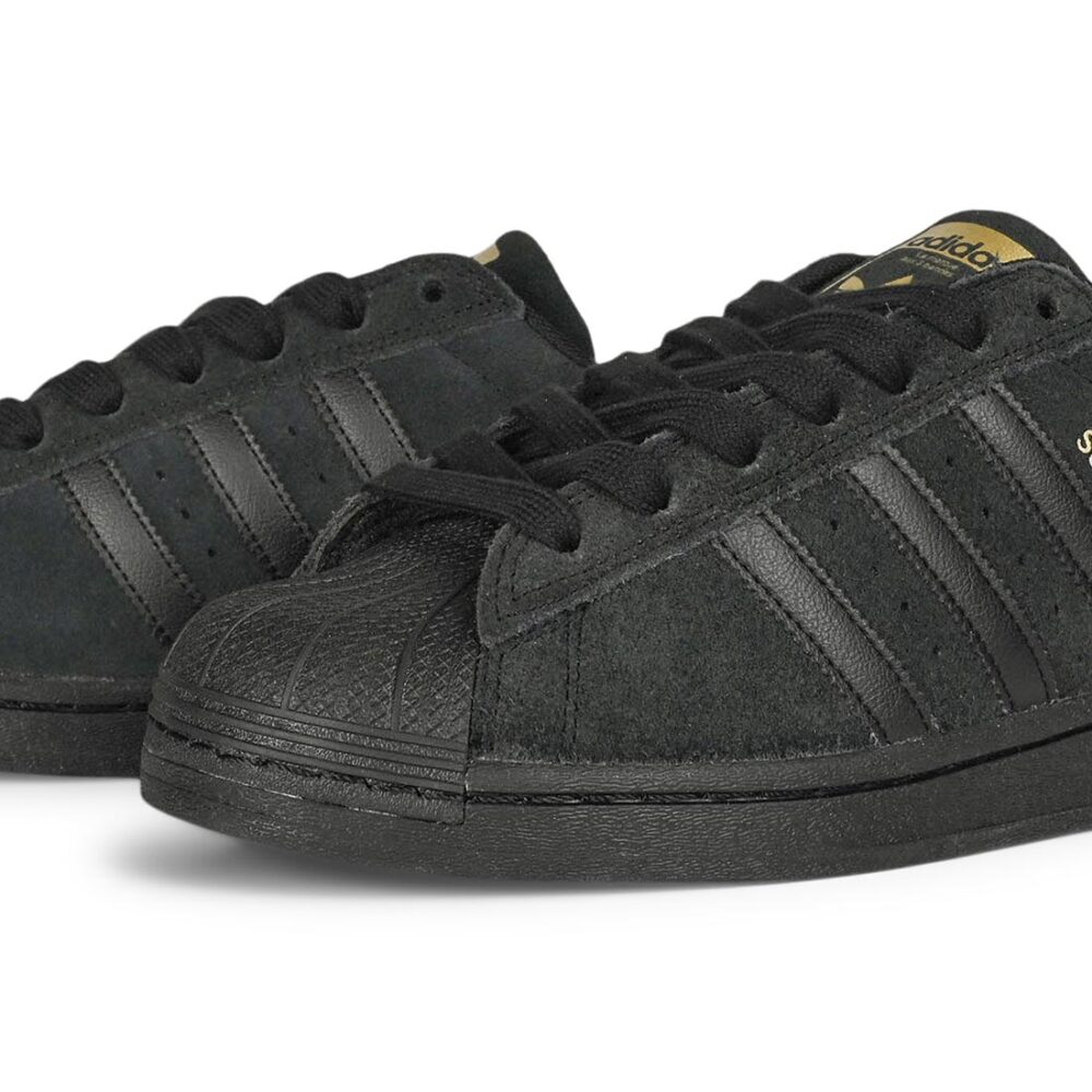 Adidas Superstar ADV Skate Shoes - Black/Black/Gold Metallic