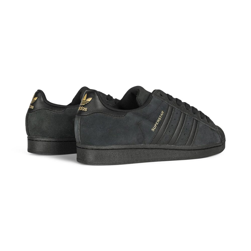 Adidas Superstar ADV Skate Shoes - Black/Black/Gold Metallic