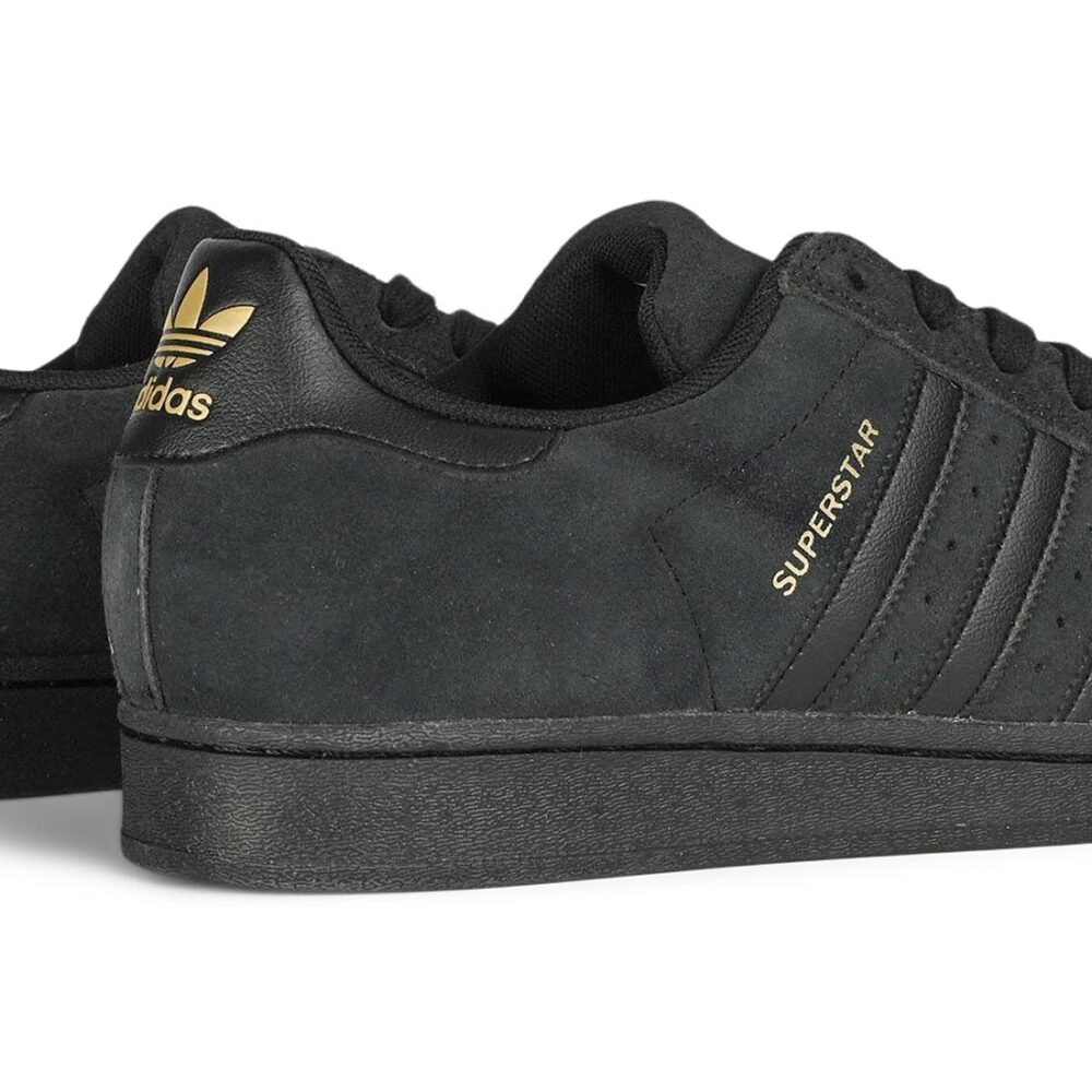 Adidas Superstar ADV Skate Shoes - Black/Black/Gold Metallic