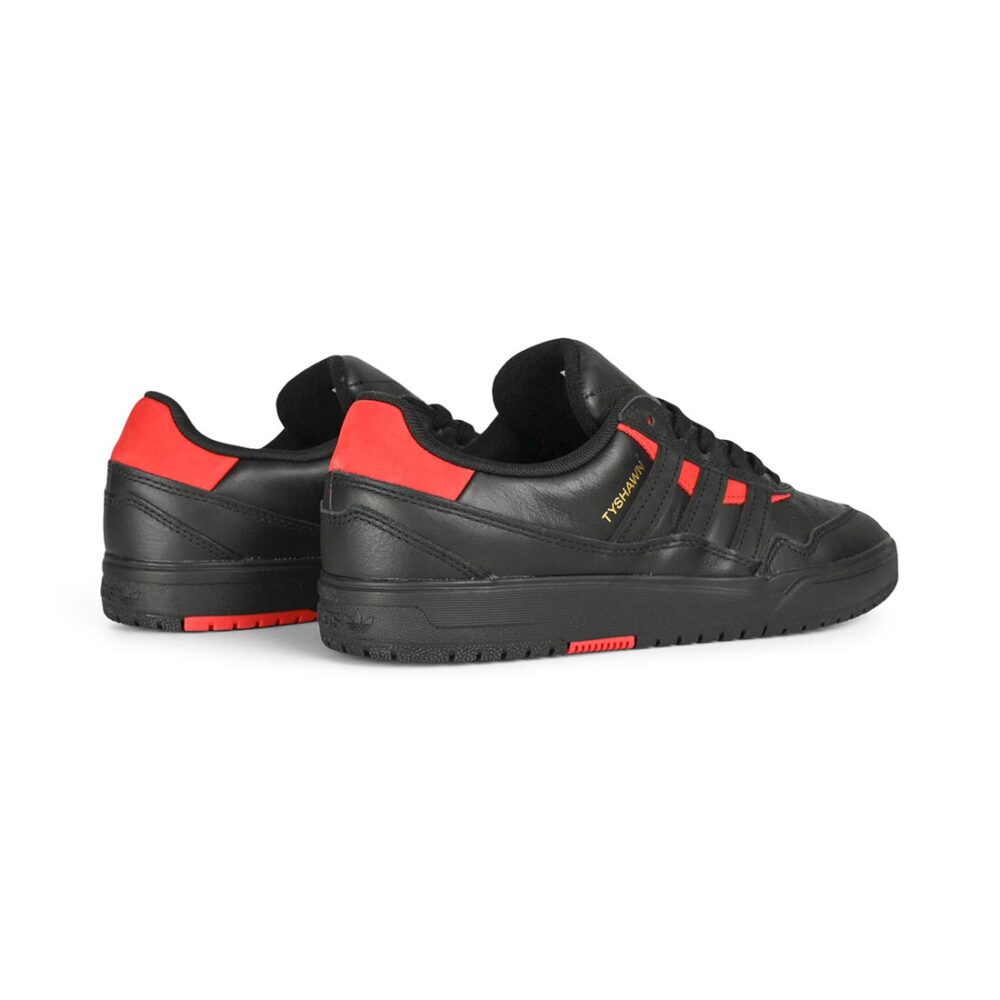 Adidas Tyshawn II Skate Shoes - Black/Black/Better Scarlet