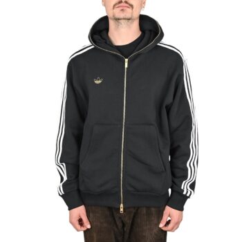 Adidas Tyshawn Track Jacket Zip-Up Hoodie - Black/White