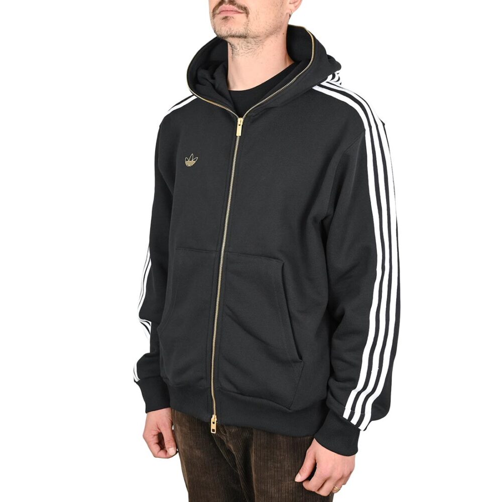 Adidas Tyshawn Track Jacket Zip-Up Hoodie - Black/White