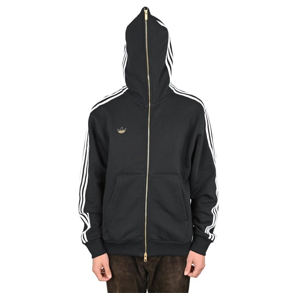Adidas Tyshawn Track Jacket Zip-Up Hoodie - Black/White