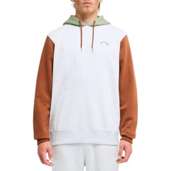 Billabong Arch Block Pullover Hoodie - Light Grey Heather