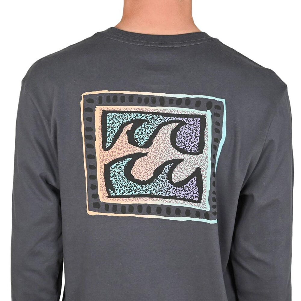Billabong Crayon Wave L/S T-Shirt - Ombre Blue