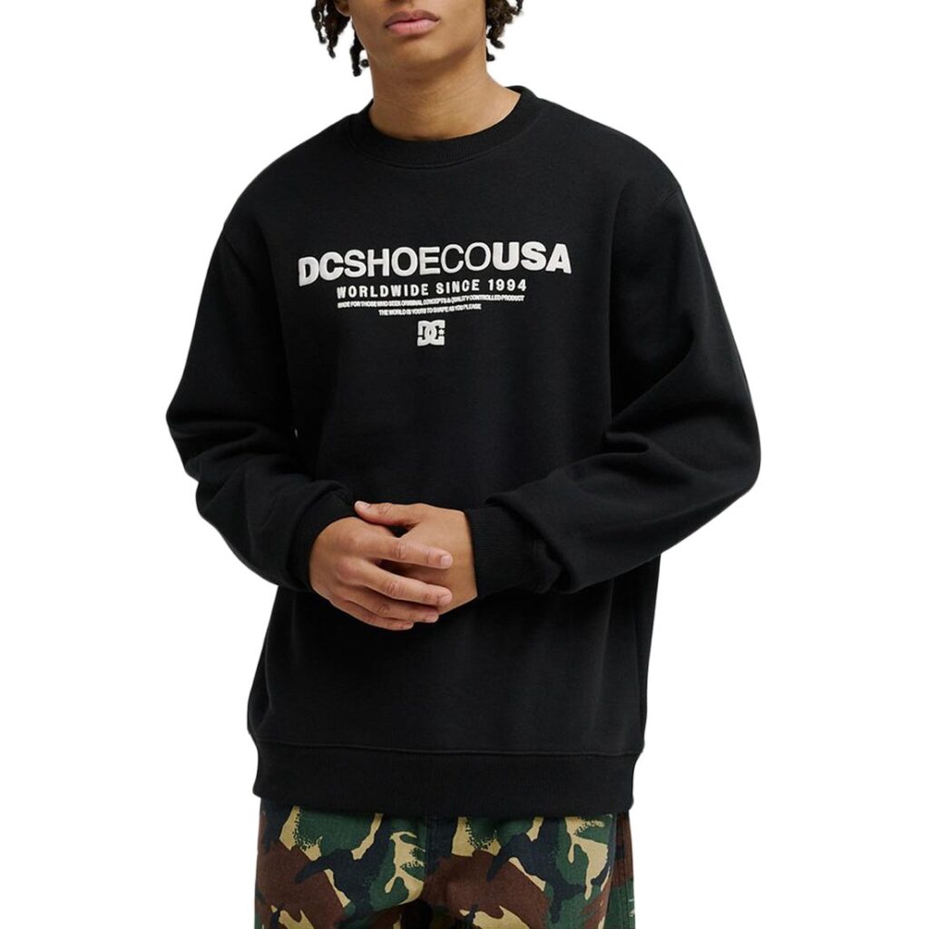 DC Heritage Font Crew Sweater - Black