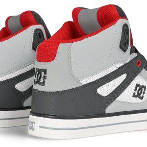 DC Pure High Top WC Skate Shoes - Grey/Red/White