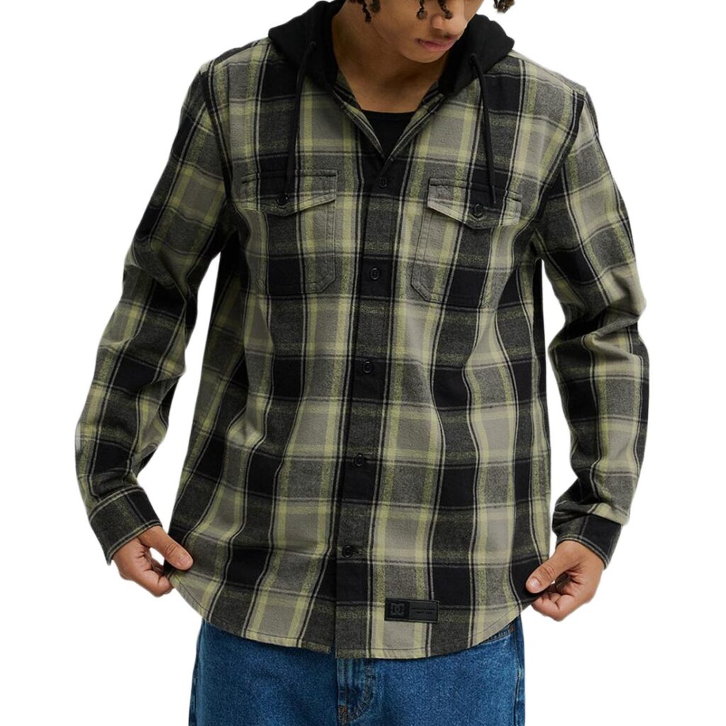 DC Ruckus L/S Hooded Shirt - Black