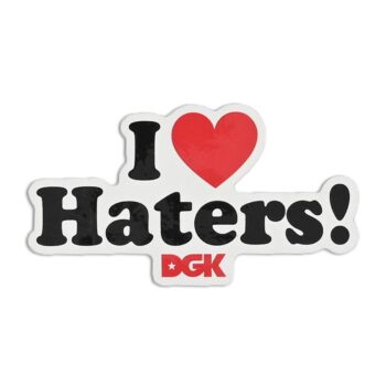 DGK Haters Sticker - White