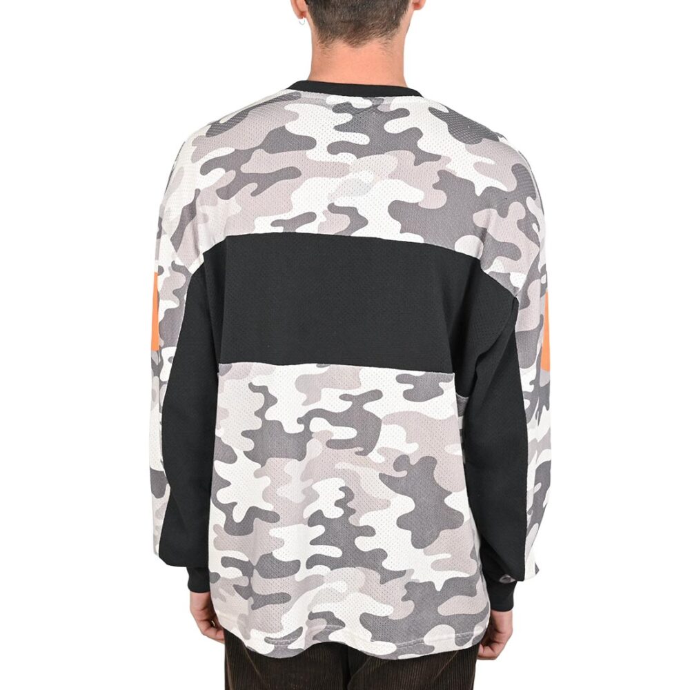 Deus Ex Machina Ombre L/S Moto Jersey - Grey Camo