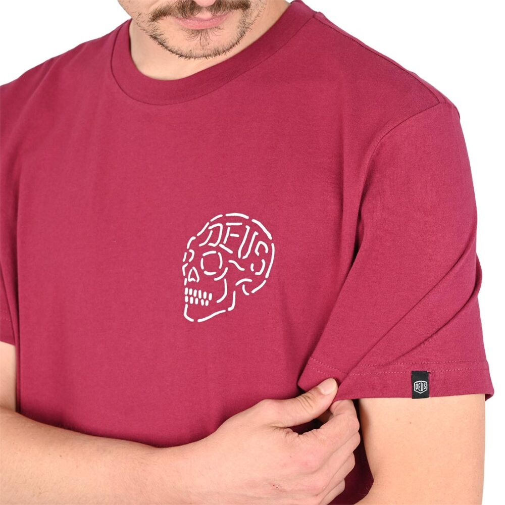Deus Ex Machina Venice Skull S/S T-Shirt - Burgundy
