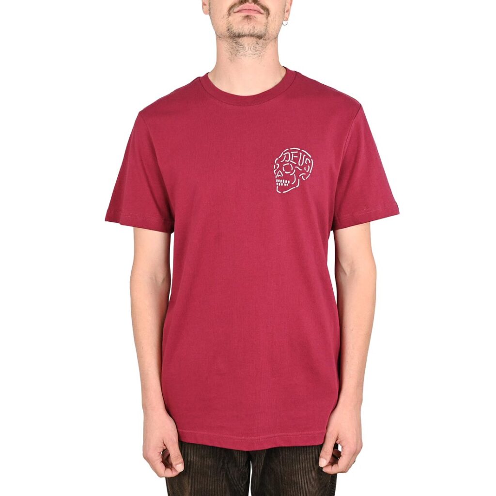 Deus Ex Machina Venice Skull S/S T-Shirt - Burgundy