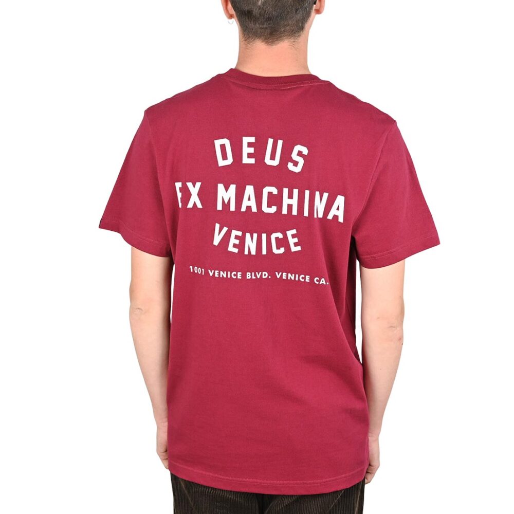 Deus Ex Machina Venice Skull S/S T-Shirt - Burgundy