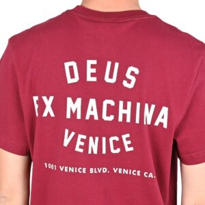 Deus Ex Machina Venice Skull S/S T-Shirt - Burgundy