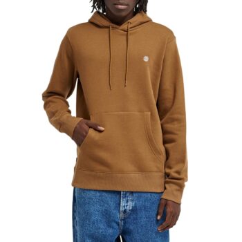 Element Icon Embroidery Pullover Hoodie - Sepia