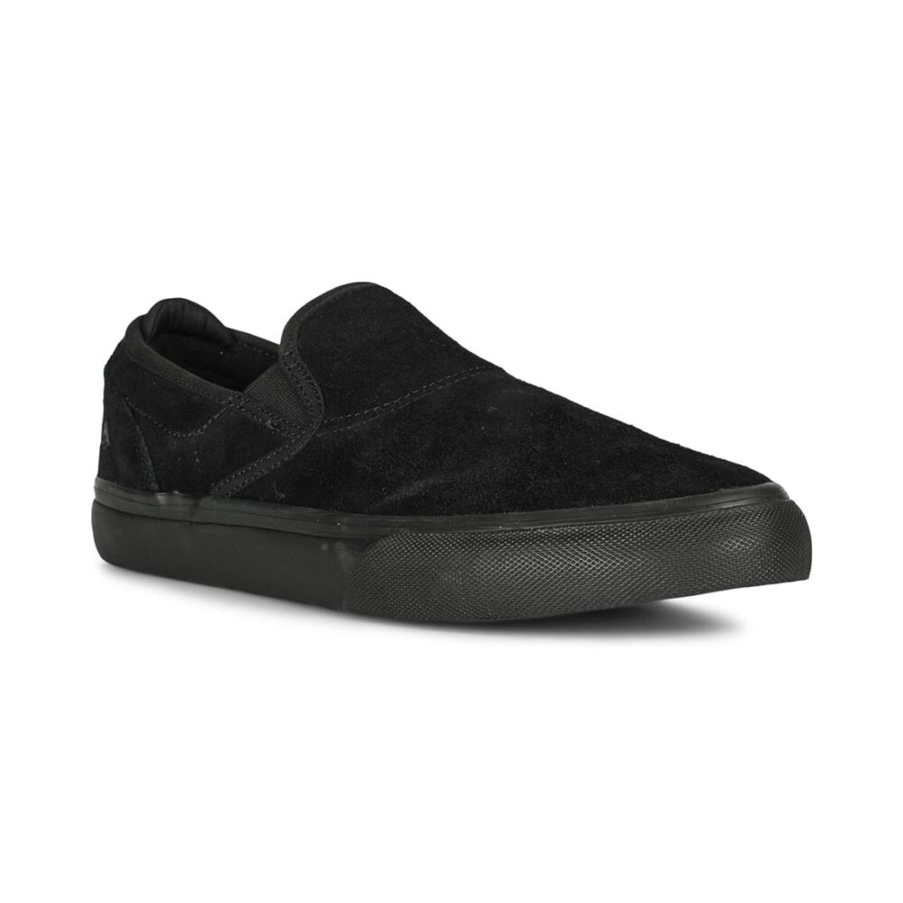 Emerica Wino G6 Slip-On Skate Shoes - Black/Black/Black