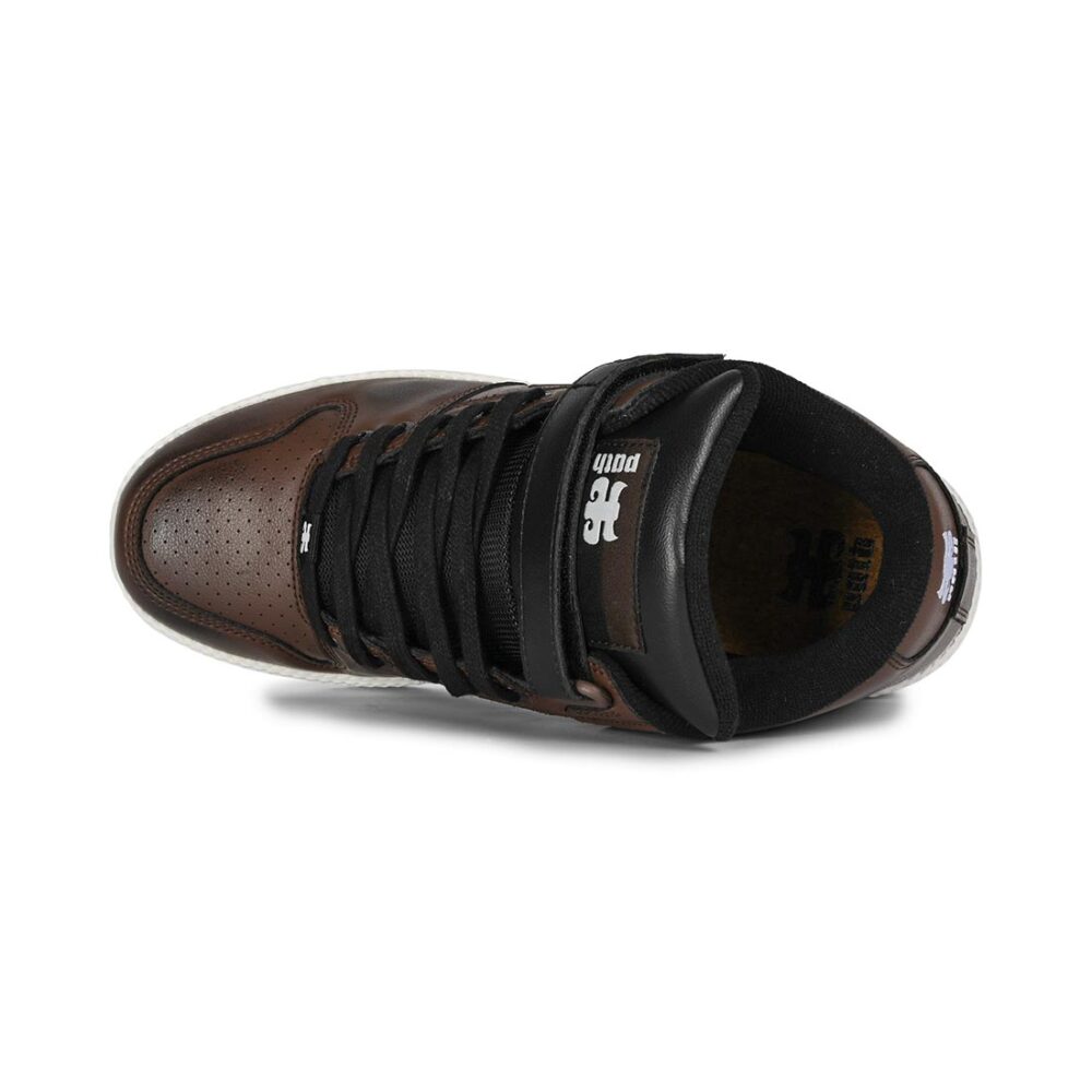 IPATH Grasshopper High-Top Skate Shoes - Brown Leather