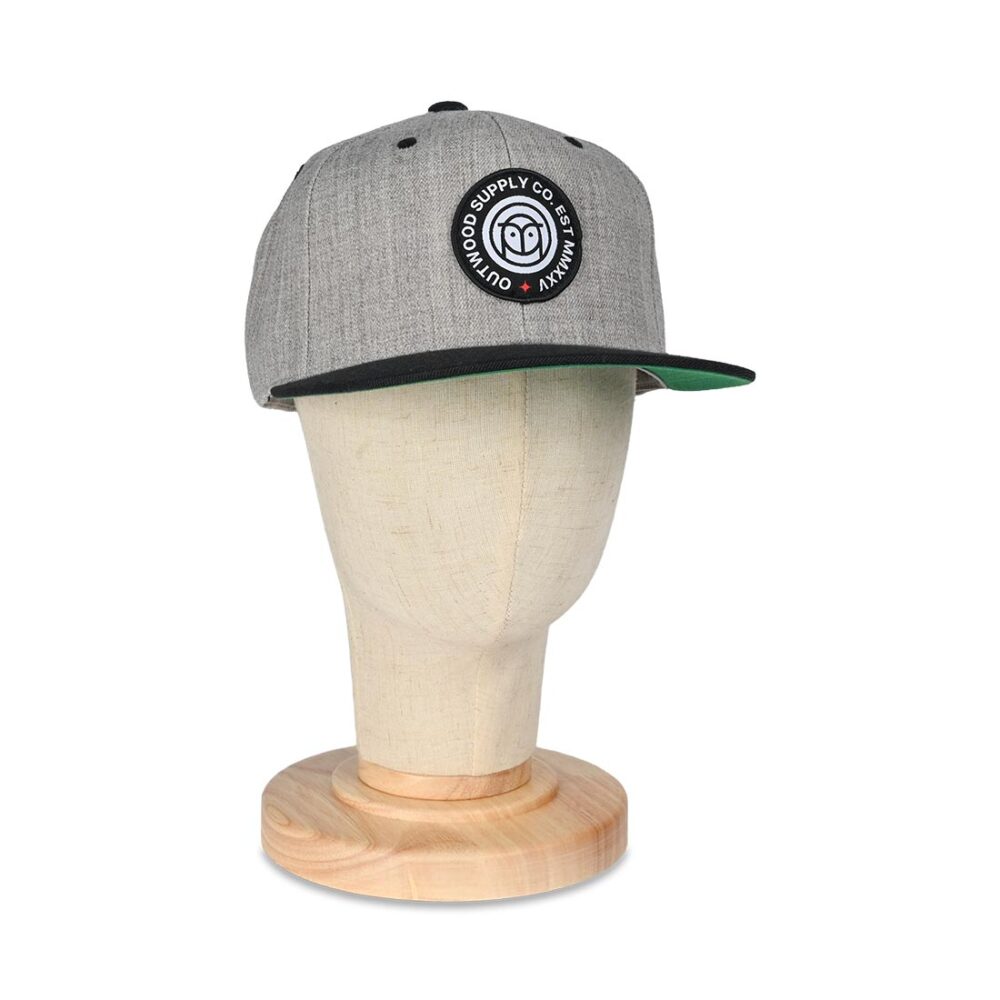 Outwood EST Structured Snapback Cap - Heather Grey/Black