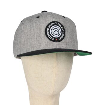 Outwood EST Structured Snapback Cap - Heather Grey/Black