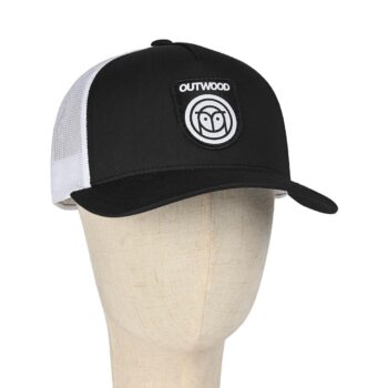 Outwood Shield 5-Panel Trucker Cap - Black/White