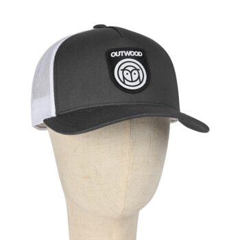 Outwood Shield 5-Panel Trucker Cap - Charcoal/White