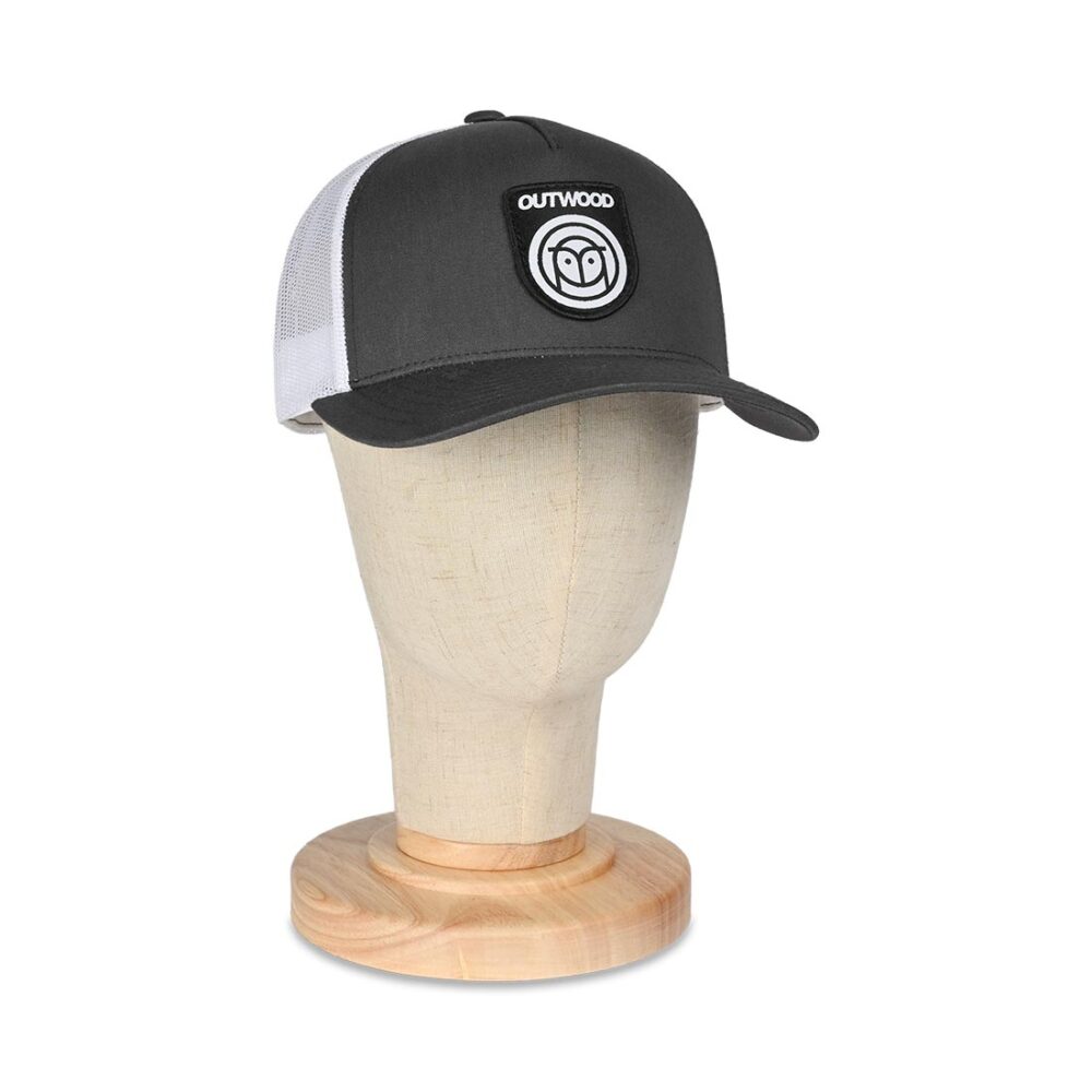 Outwood Shield 5-Panel Trucker Cap - Charcoal/White