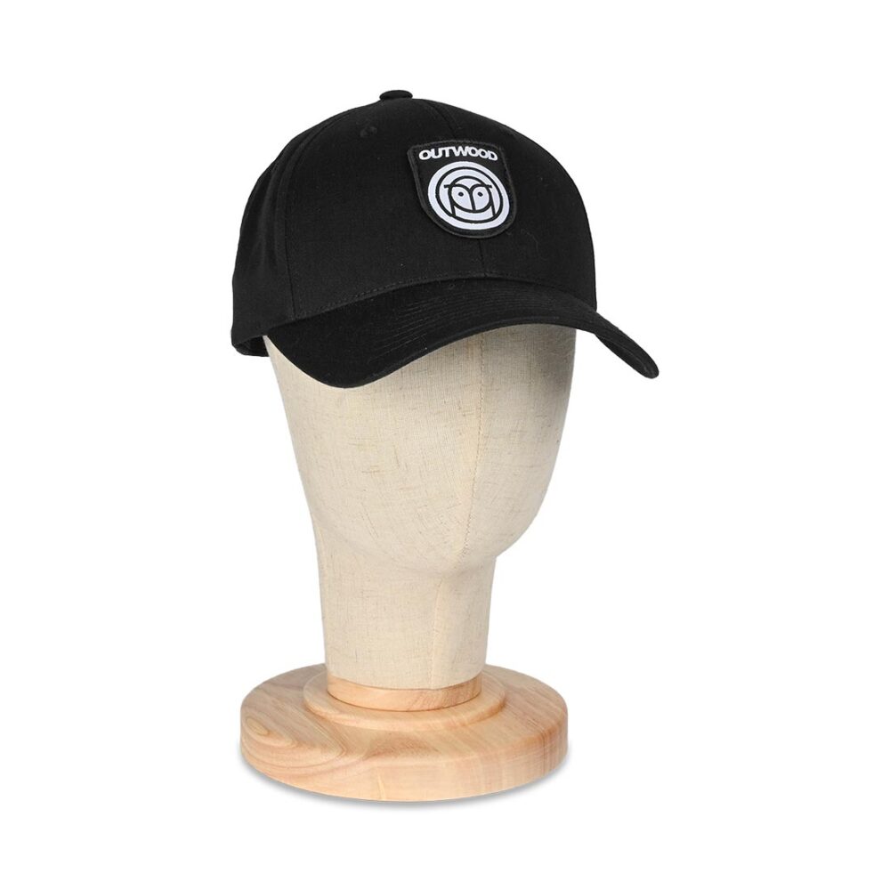 Outwood Shield Curved Peak Snapback Cap - Black