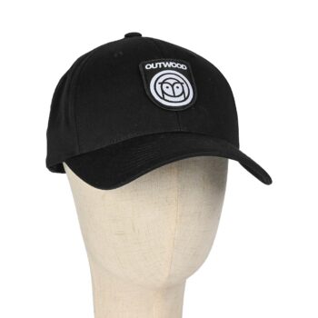 Outwood Shield Curved Peak Snapback Cap - Black